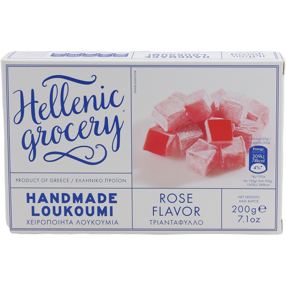 Hellenic Grocery Handmade Loukoumi with Rose Flavor