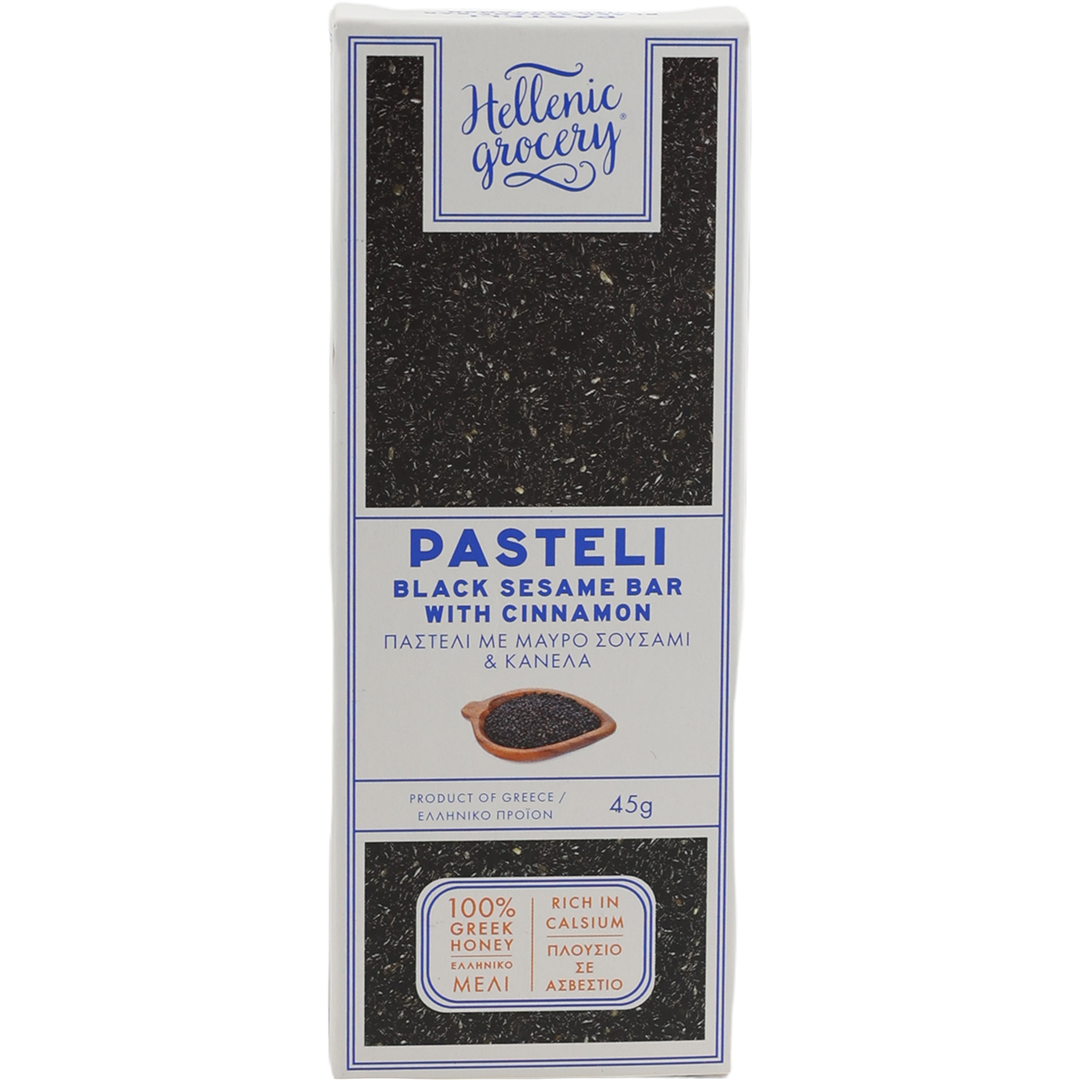 Hellenic Grocery Pastel Black Sesame Bar with Cinnamon