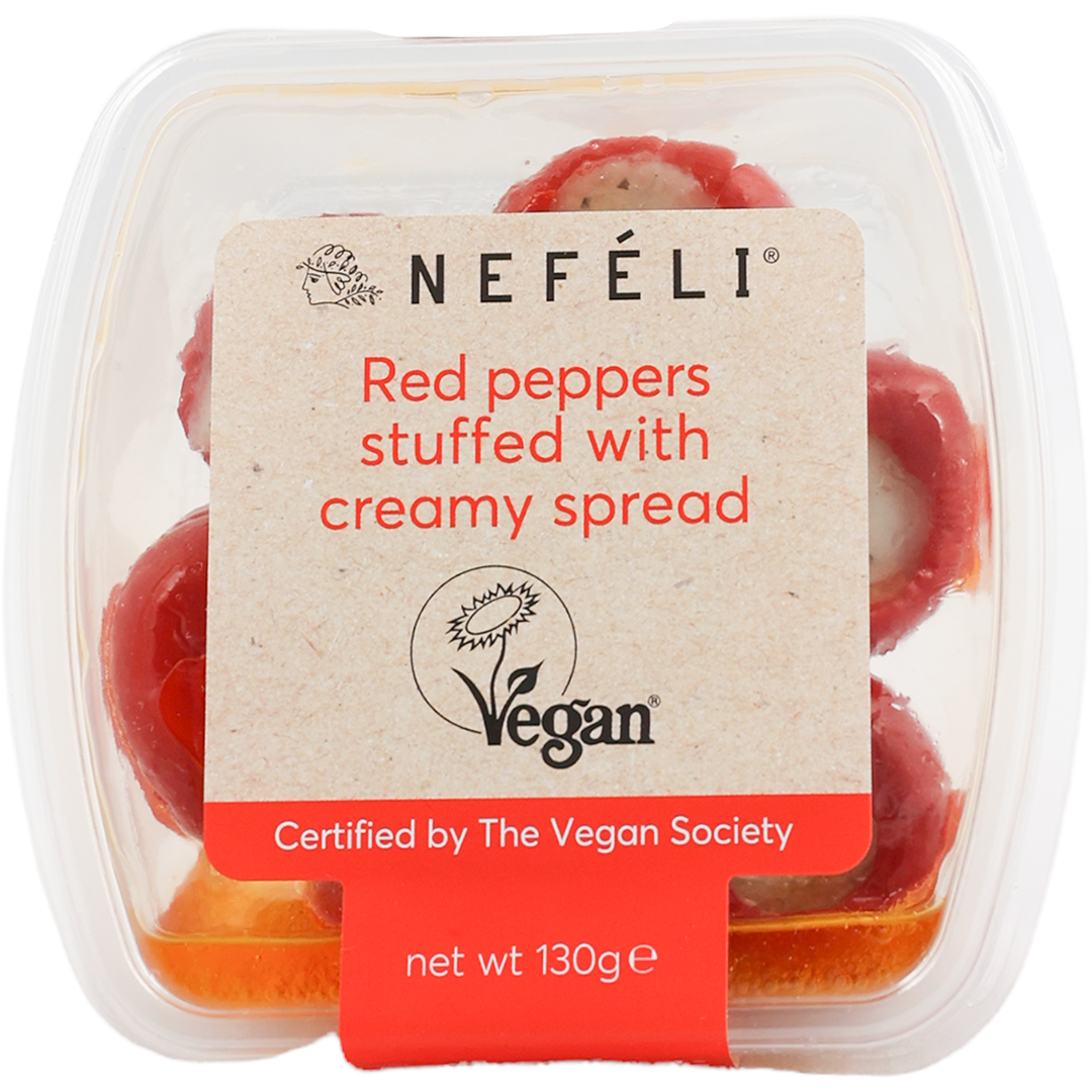 Nefeli Red Peppers Stuffed with Creamy Spread- Vegan