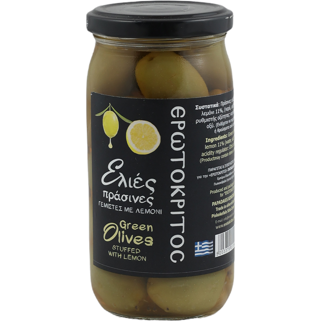 Green Olives stuffed with lemon