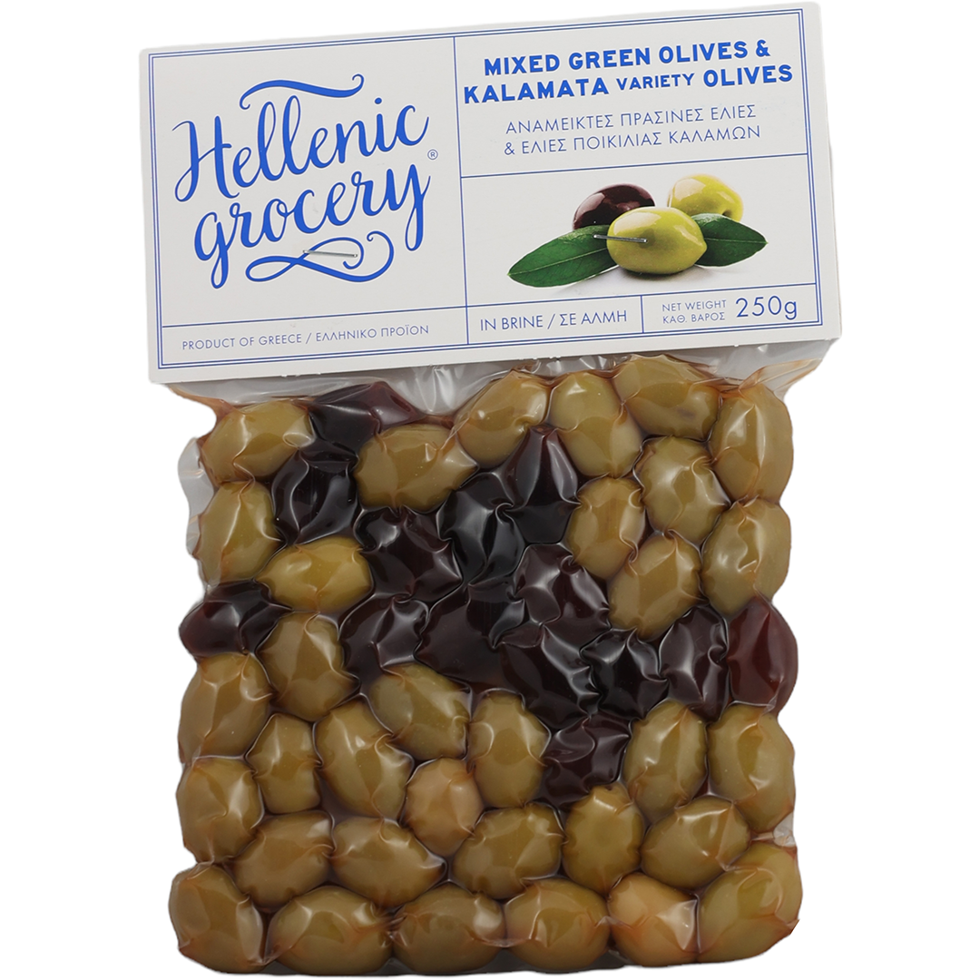 Mixed Green Olives and Kalamata Variety Olives
