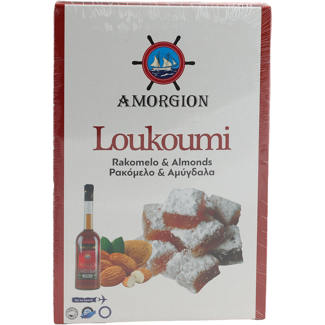 Amorgion Loukoumi Rakomelo and Almonds