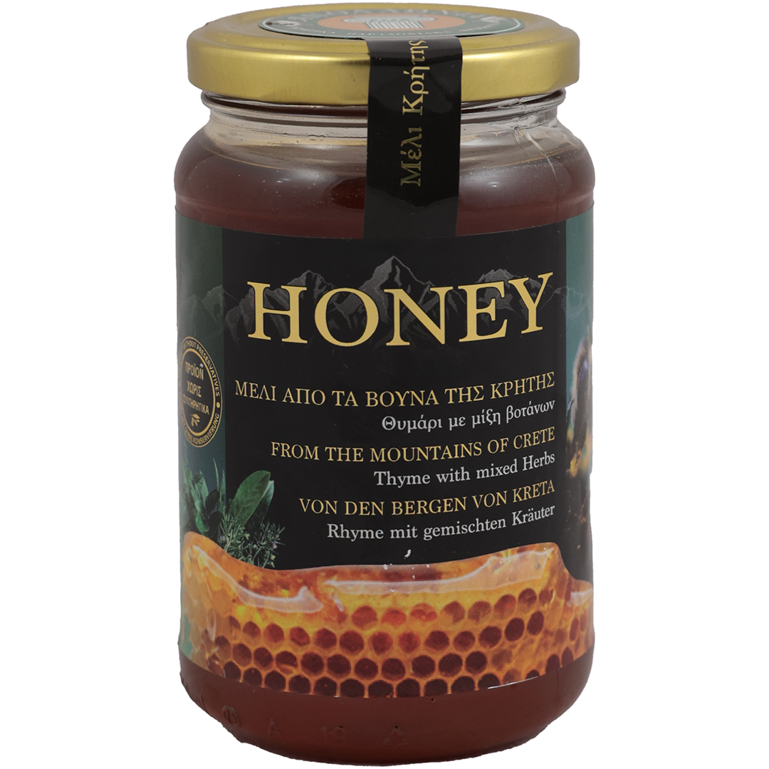 Honey from the Mountains of Crete- Thyme with Mixed Herbs