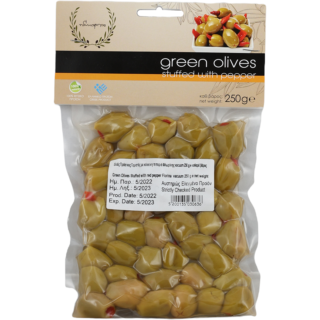 Green olives stuffed with Florin pepper