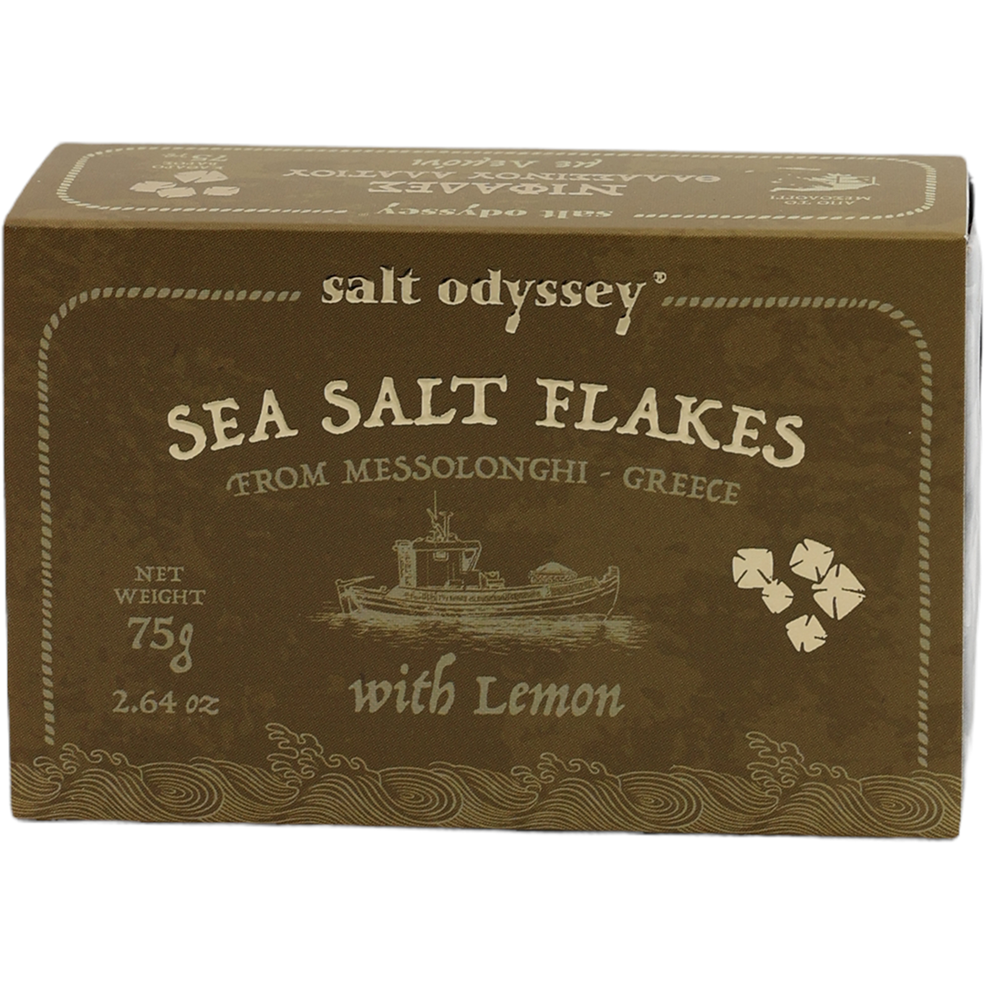 Sea salt flakes with lemon