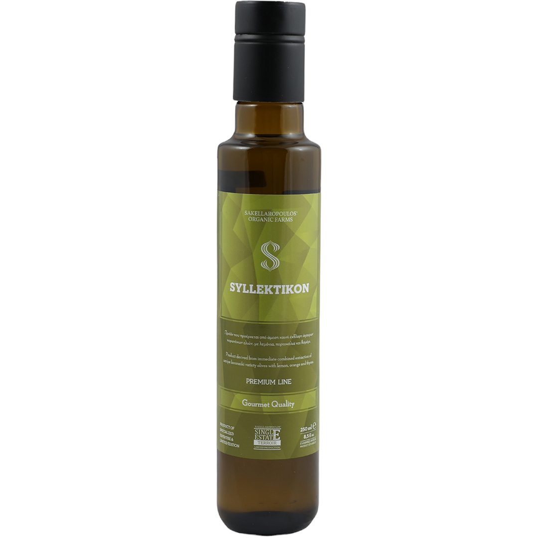 Syllektikon Gourmet EVOO- Flavored EVOO with Lemon Orange and Thyme