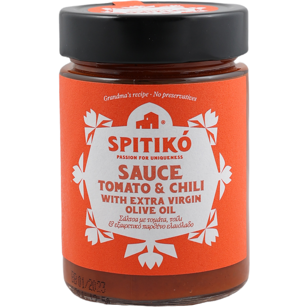 Spitiko Tomato Sauce and Chili with Extra Virgin Olive oil