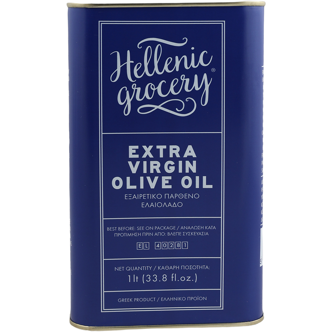 Hellenic Grocery (HG) Extra Virgin Olive oil 1 lit (Blue Tin)