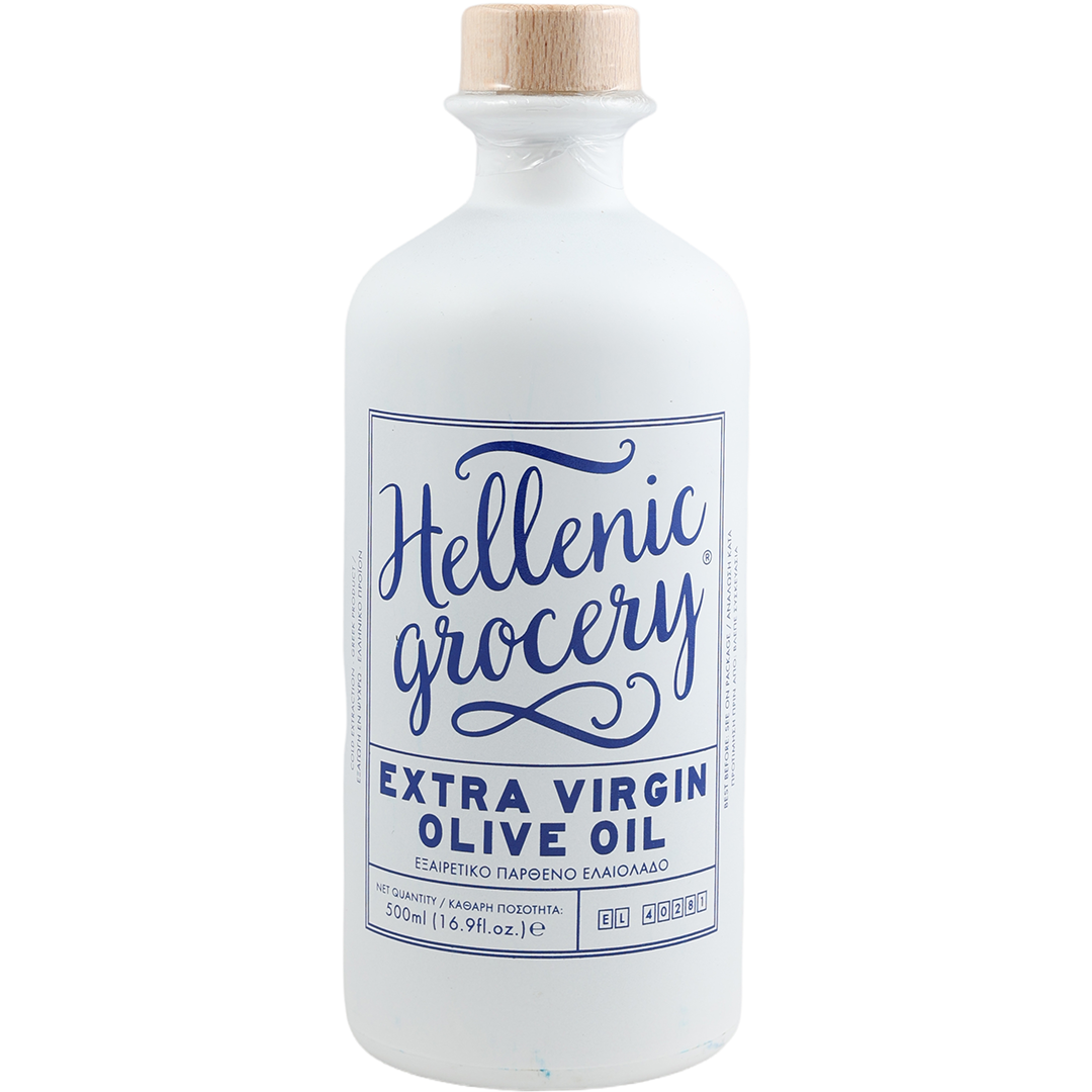 Hellenic Grocery (HG) Extra Virgin Olive oil 500 ml (White Bottle)
