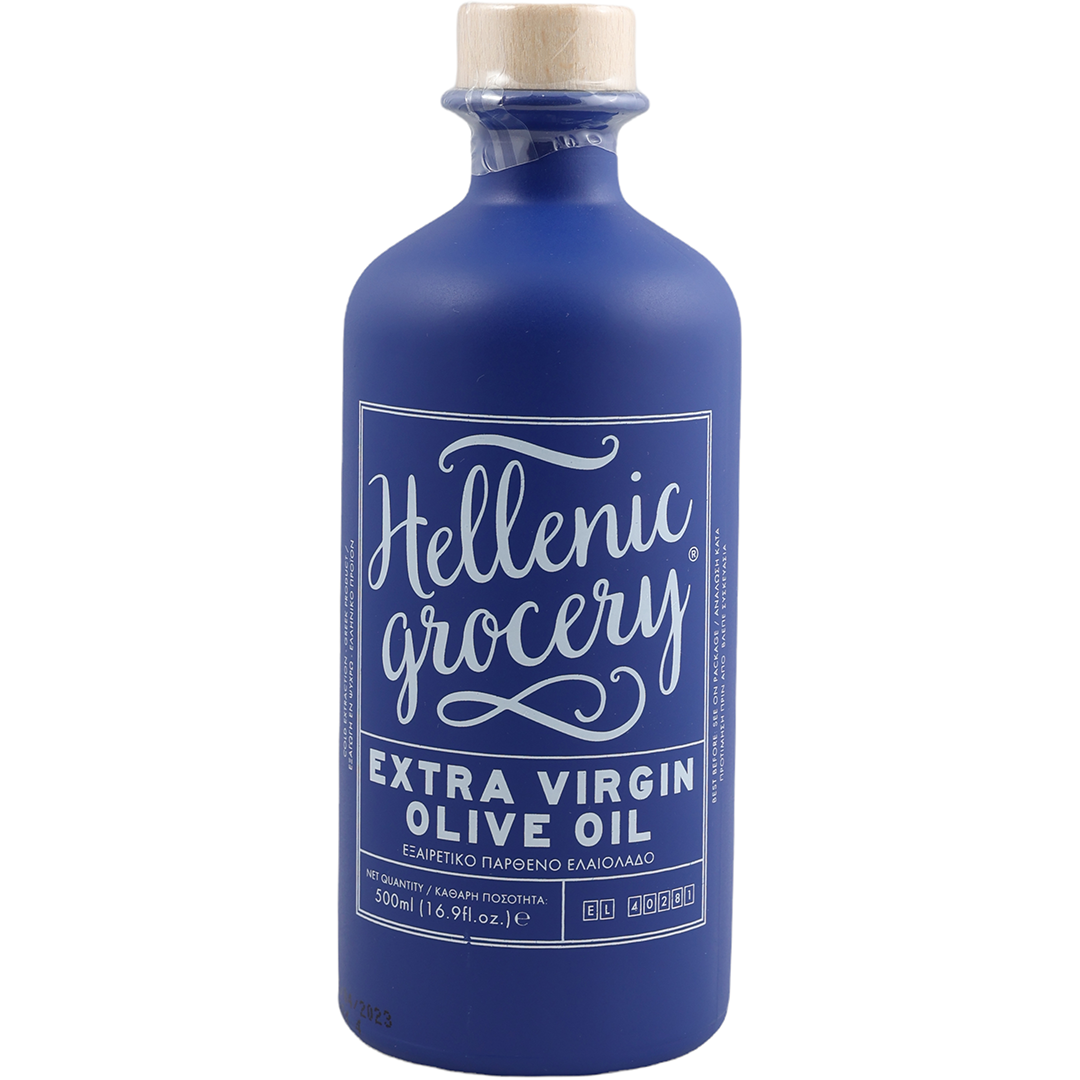 Hellenic Grocery (HG) Extra Virgin Olive oil 500 ml (Blue Bottle)