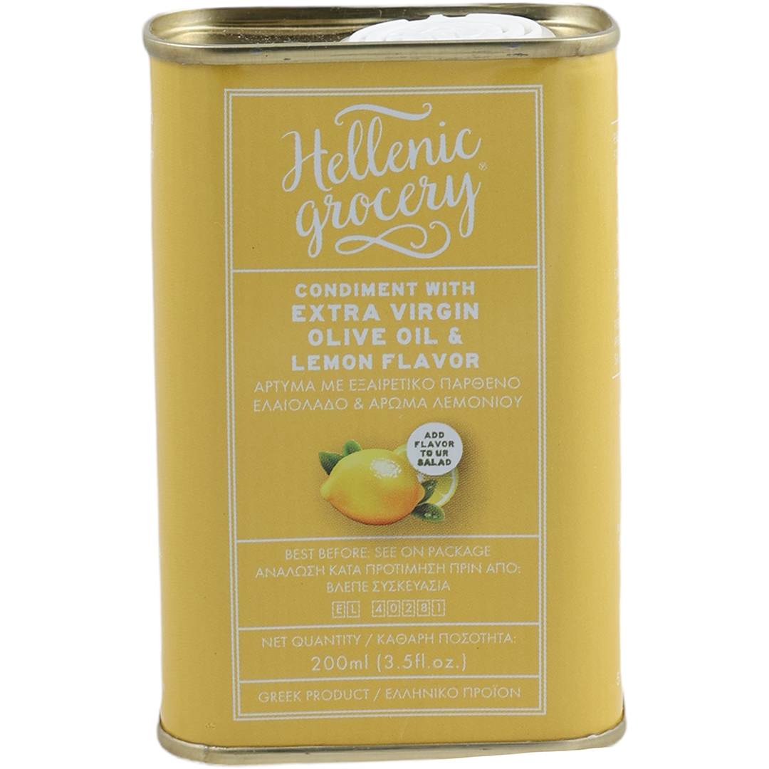 Hellenic Grocery Condiment with Extra Virgin Olive oil and Lemon Flavor