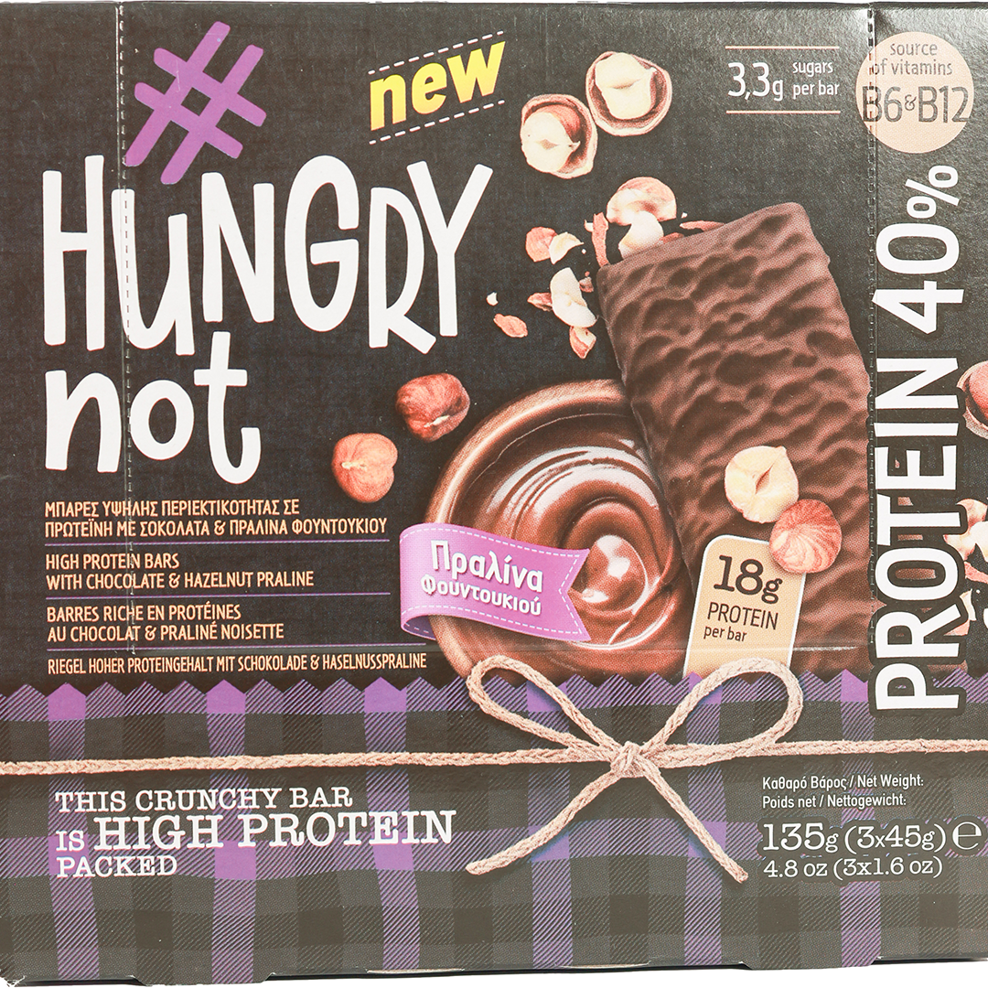 Hungry not High Protein Bar with Hazelnut Praline